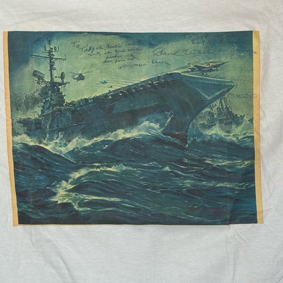 USS Yorktown CVS-10 The Fighting Lady ‘66 Double Sided VTG Hanes BEEFY-T XL - Picture 2 of 15